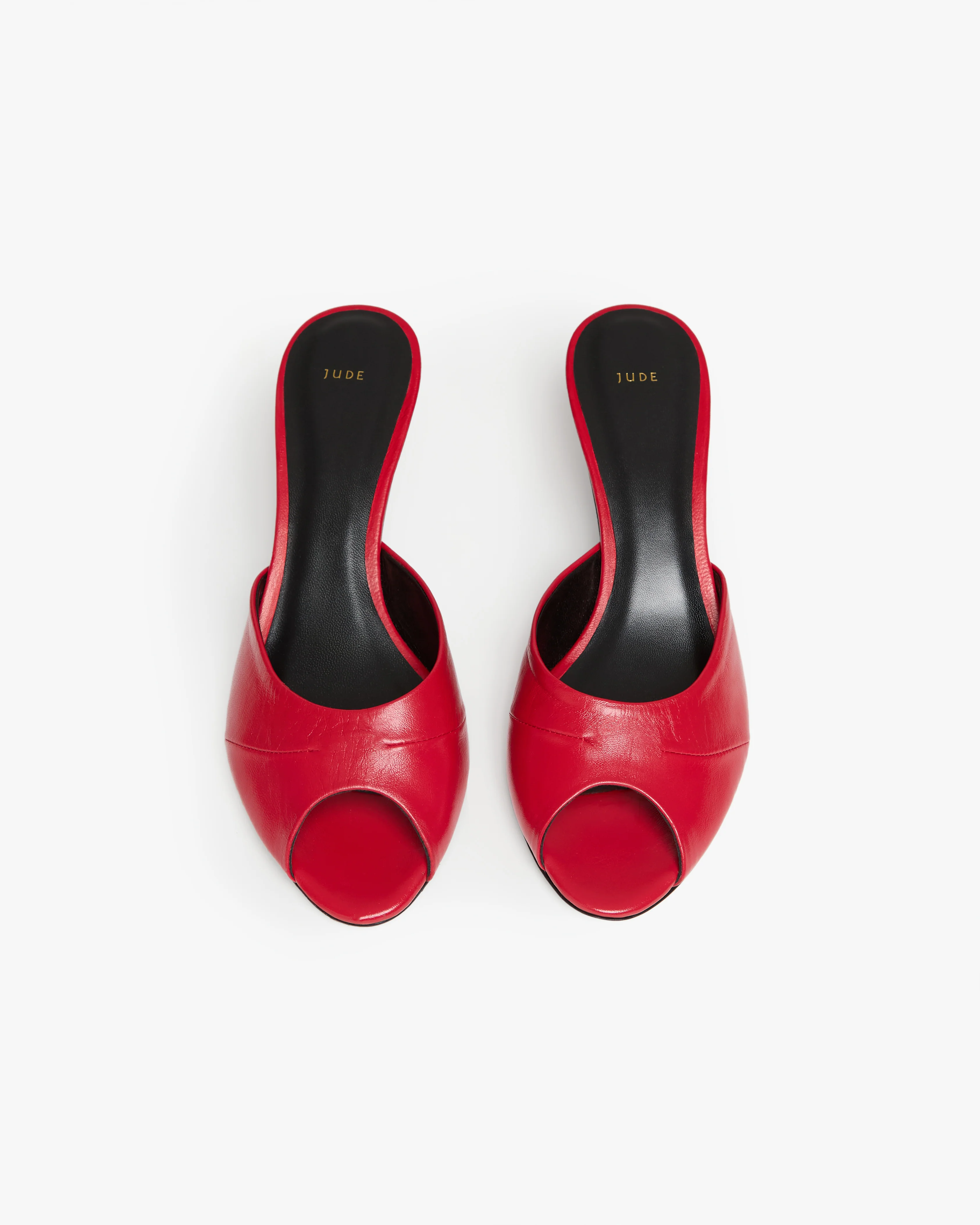 Cave Mule in Red Creased Leather - Image 3