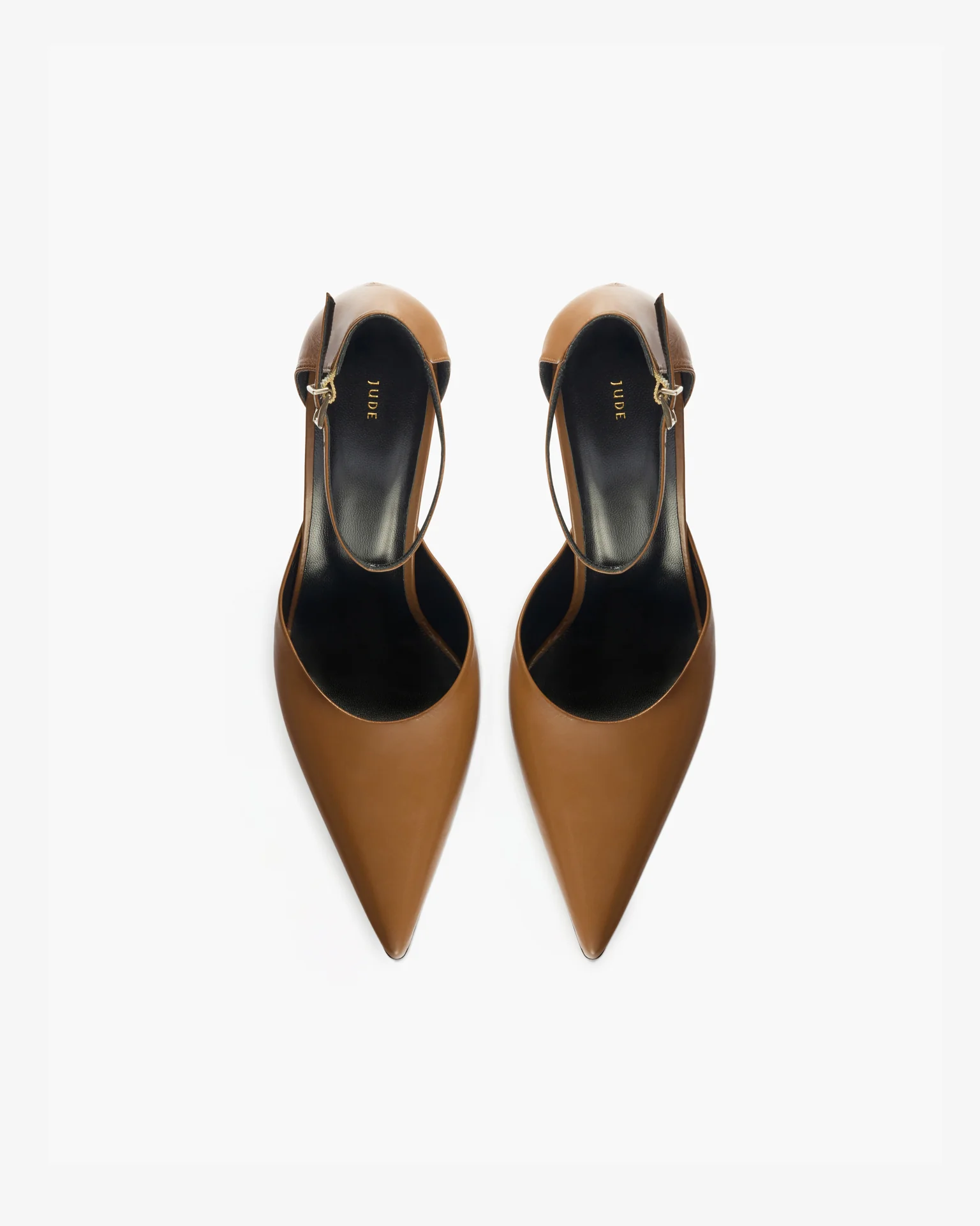 court pump in saddle brown leather - Image 3