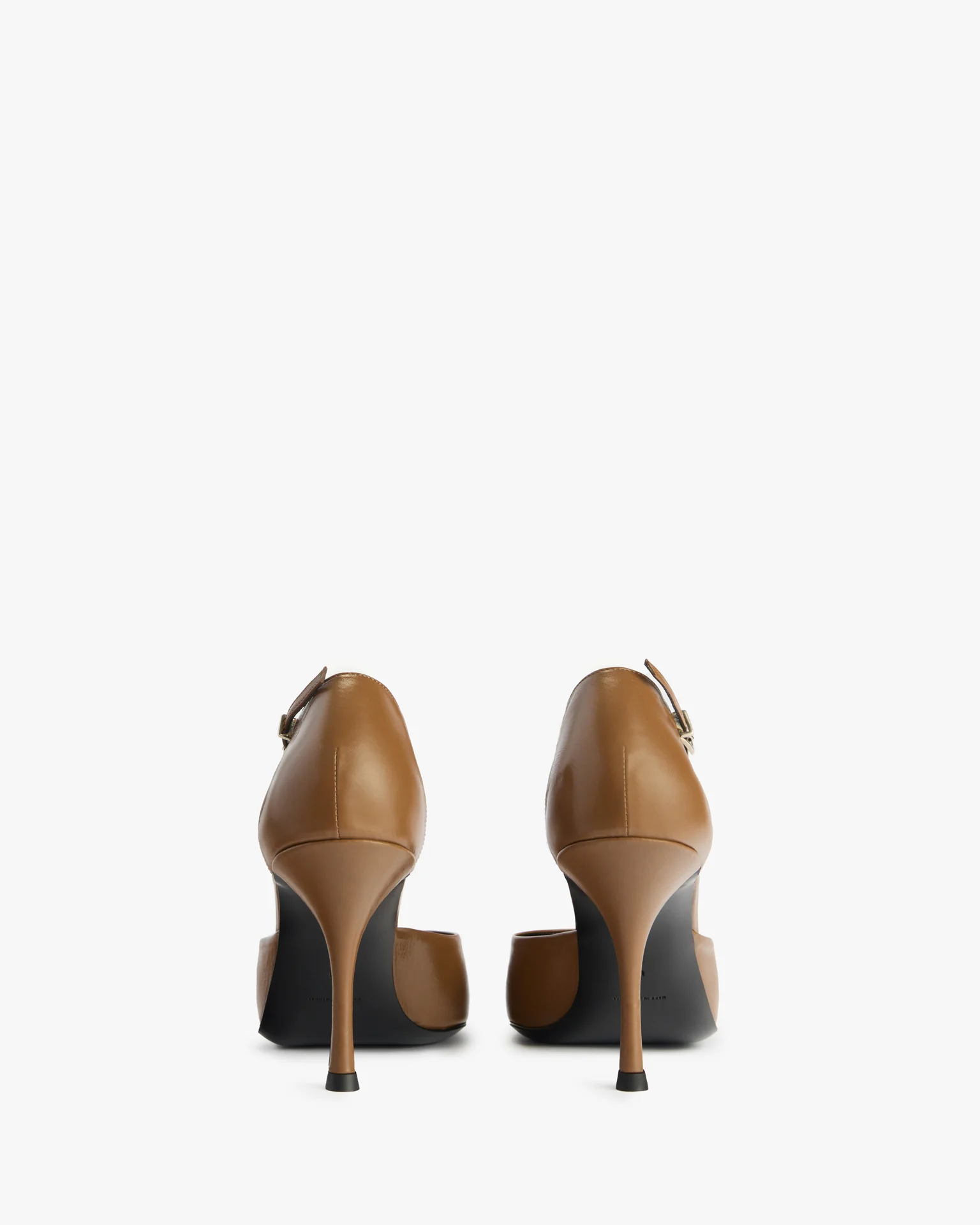 court pump in saddle brown leather - Image 4