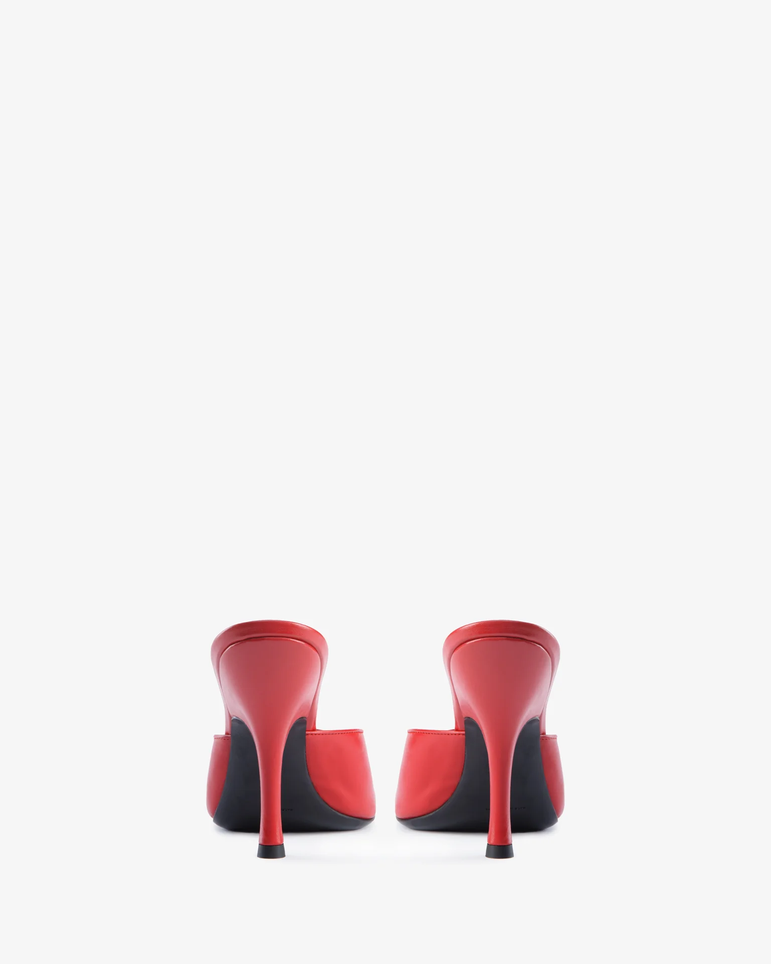 Date Mule in Red Creased Leather - Image 4