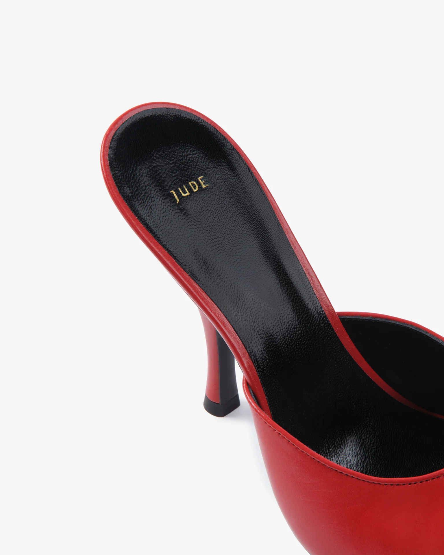 Date Mule in Red Creased Leather - Image 5