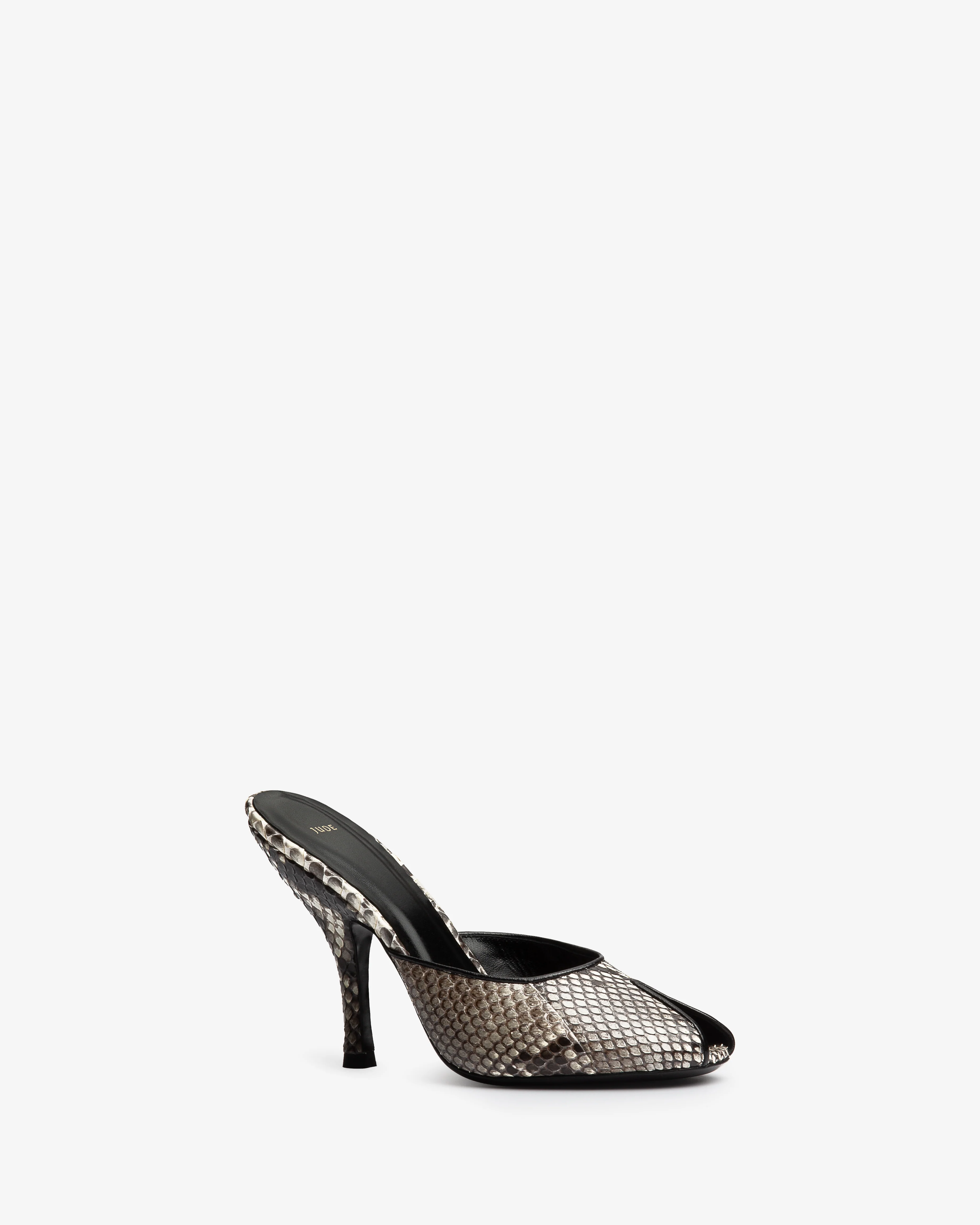 Date Mule in Stone Python Leather - Image 4