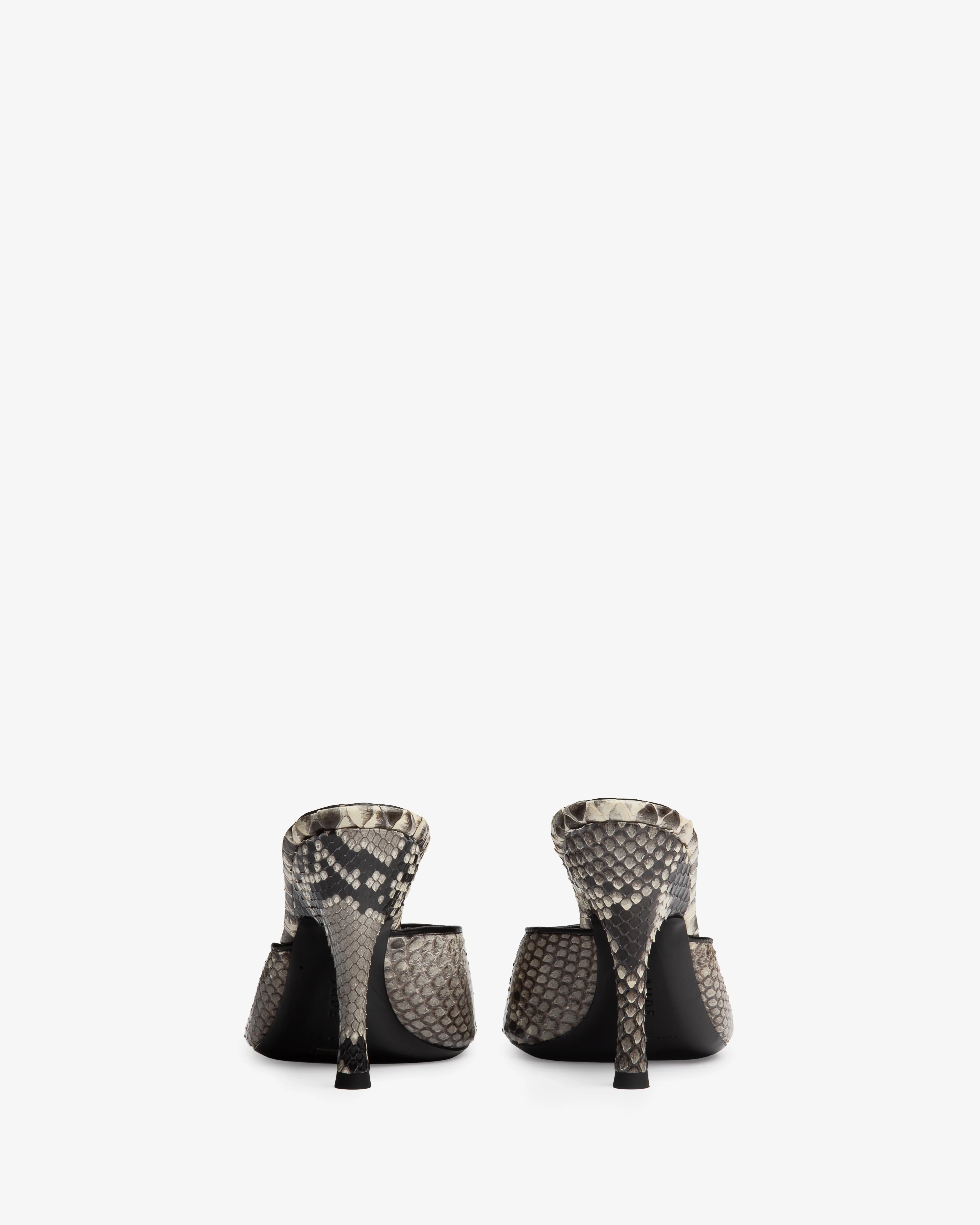 Date Mule in Stone Python Leather - Image 6