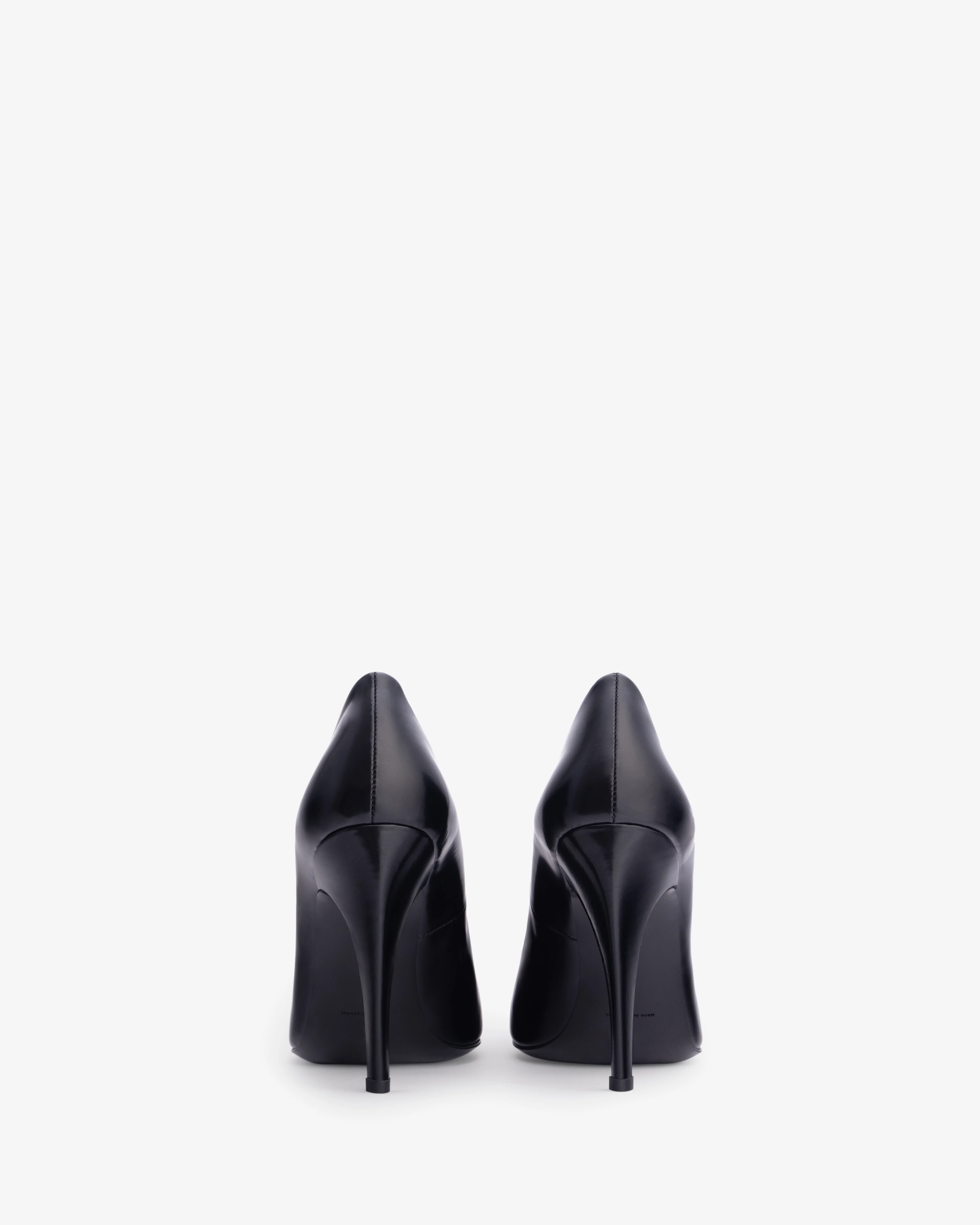 Fame Pump in Black Brushed Leather - Image 4