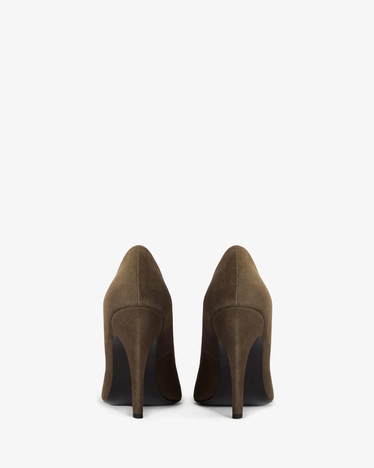 Fame Pump in Khaki Suede Leather - Image 5