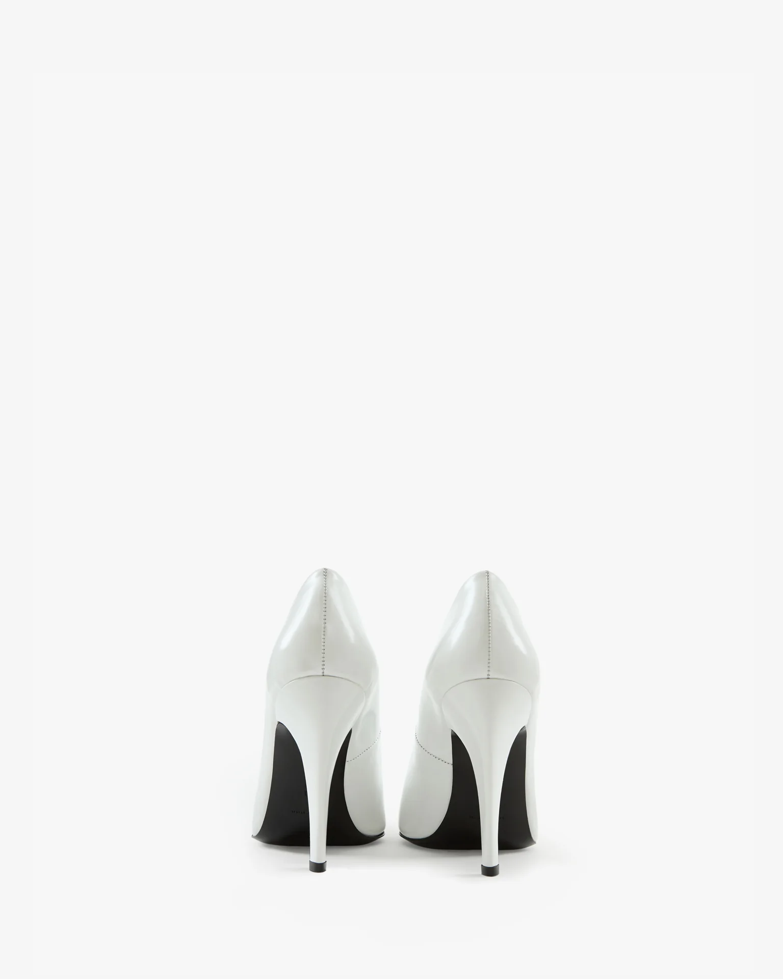 Fame Pump in White Brushed Leather - Image 5