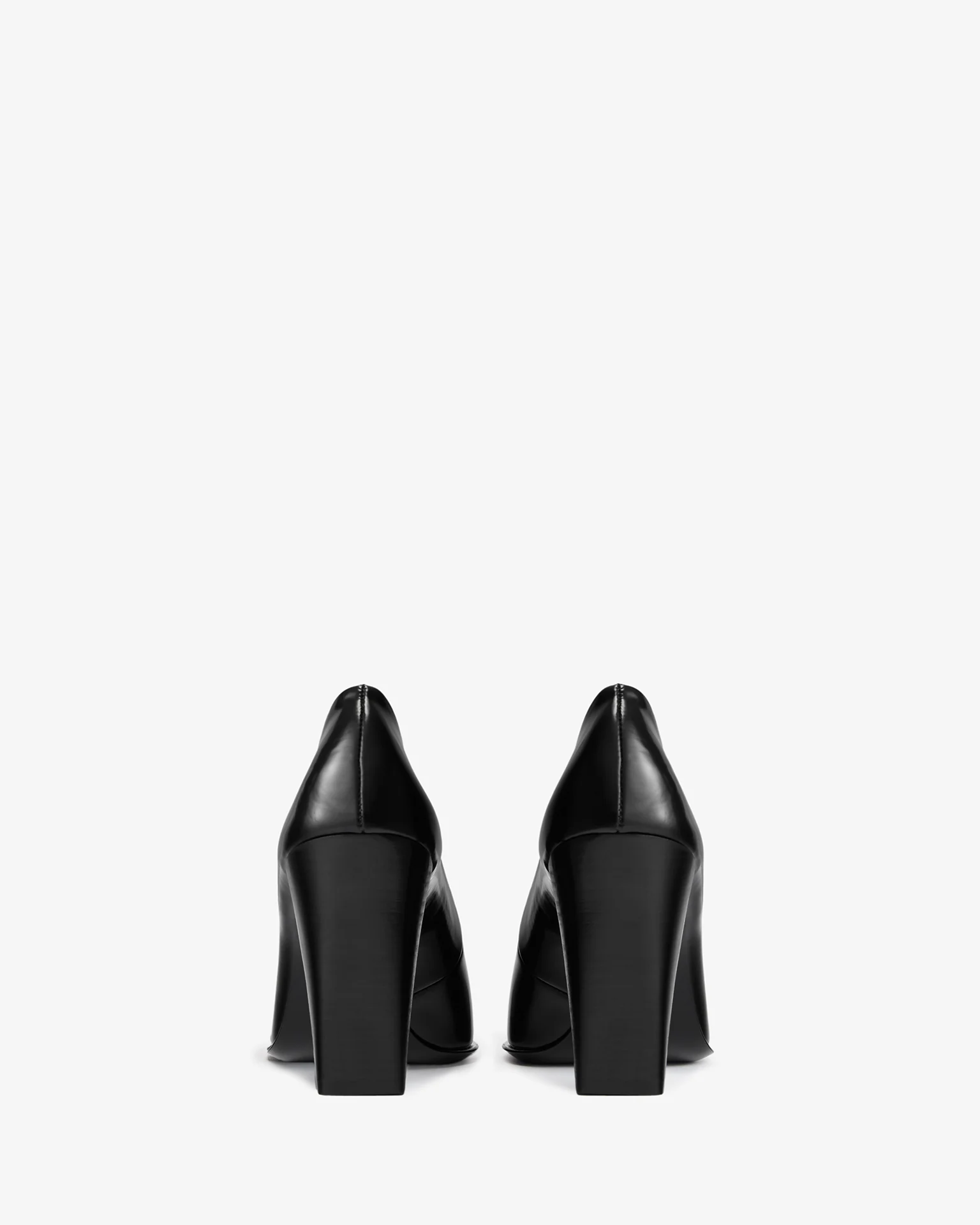 Fete Pump in Black Brushed Leather - Image 4