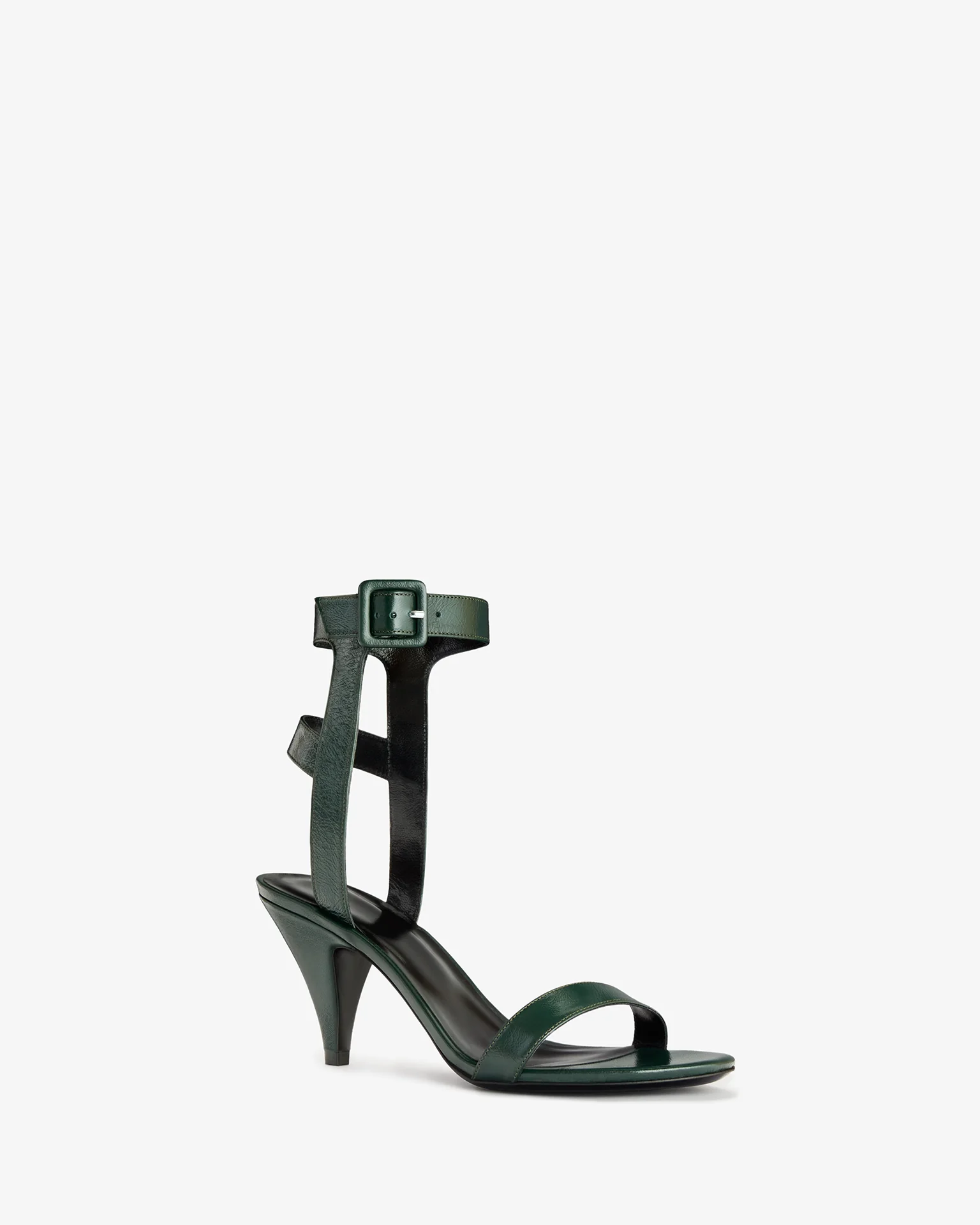 Fume Sandal in Forest Green Leather - Image 4