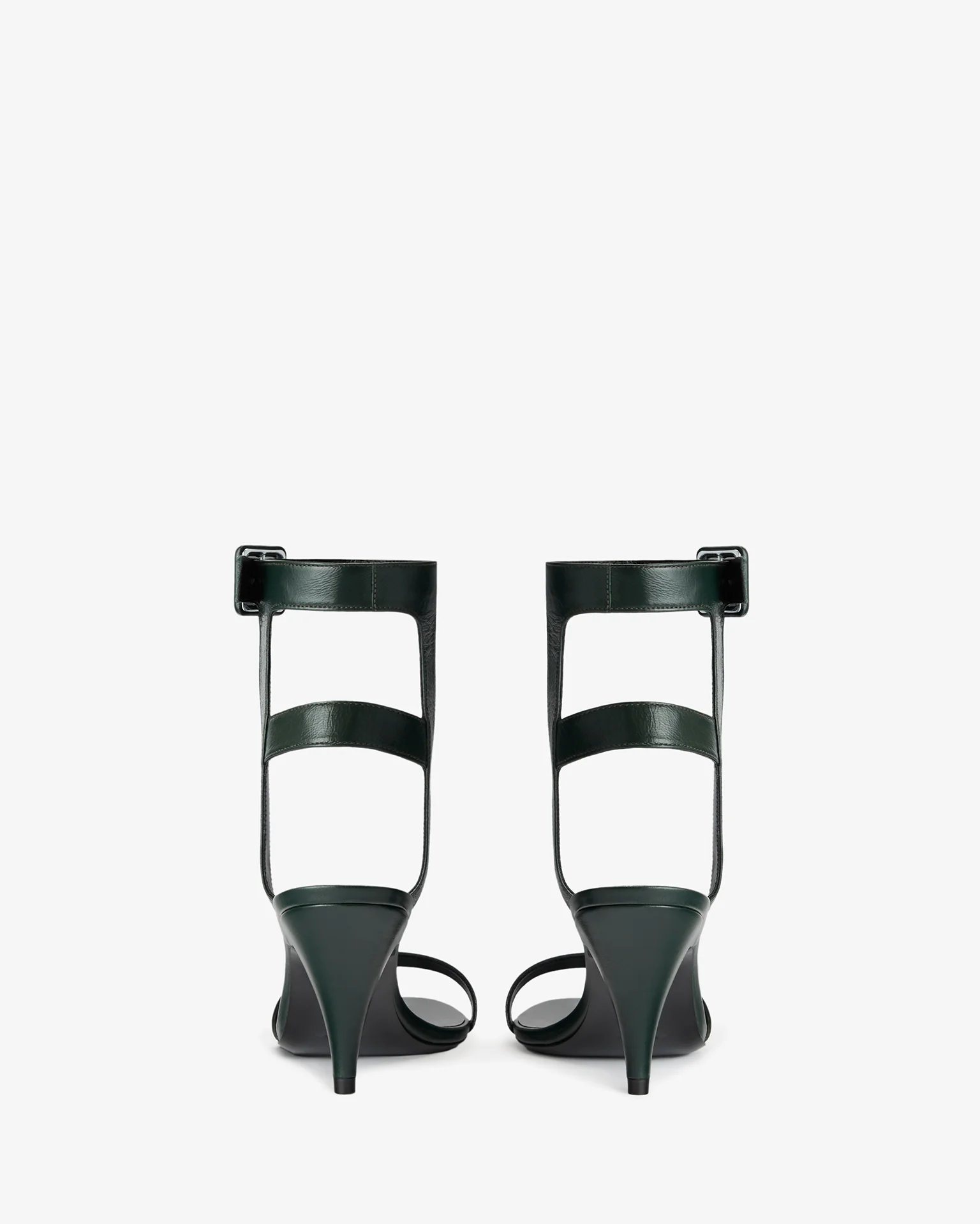Fume Sandal in Forest Green Leather - Image 6
