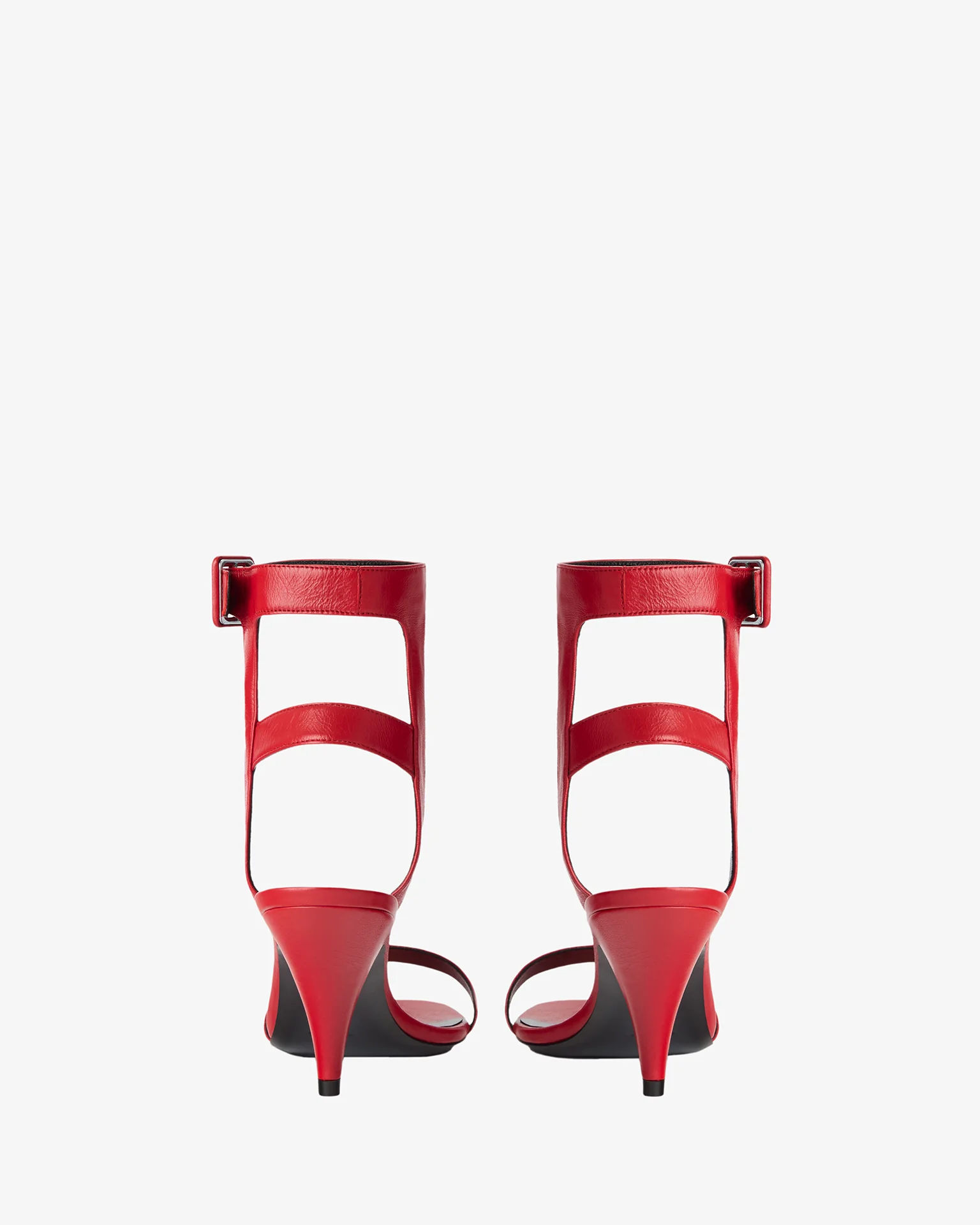 Fume Sandal in Red Creased Leather - Image 4