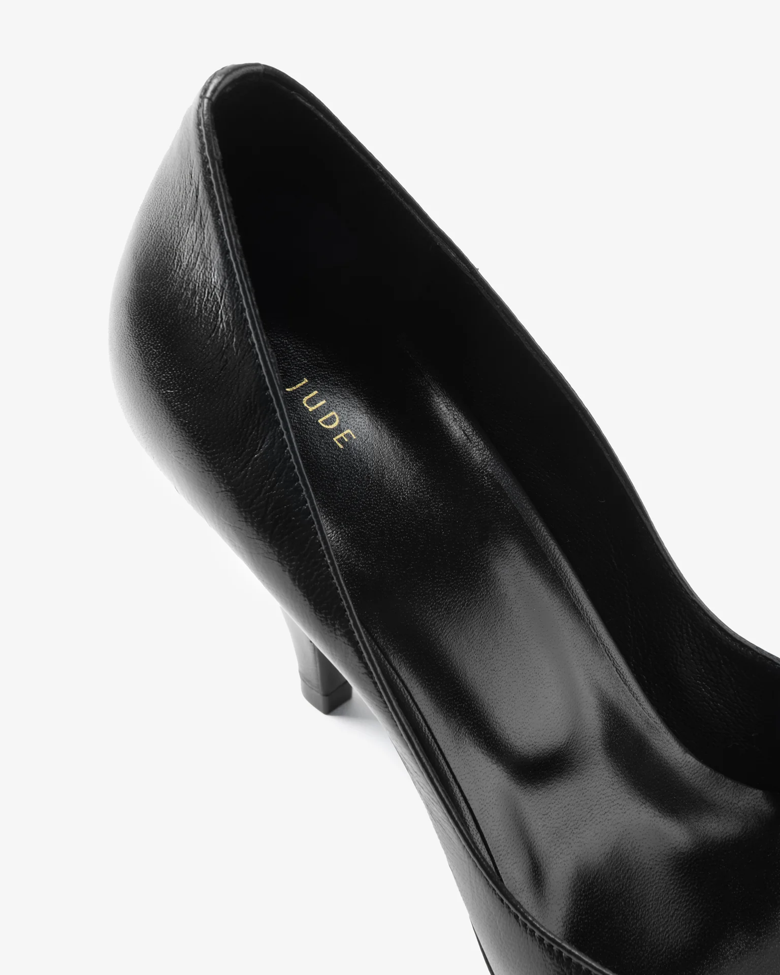 Haze Pump in Black Creased Leather - Image 5