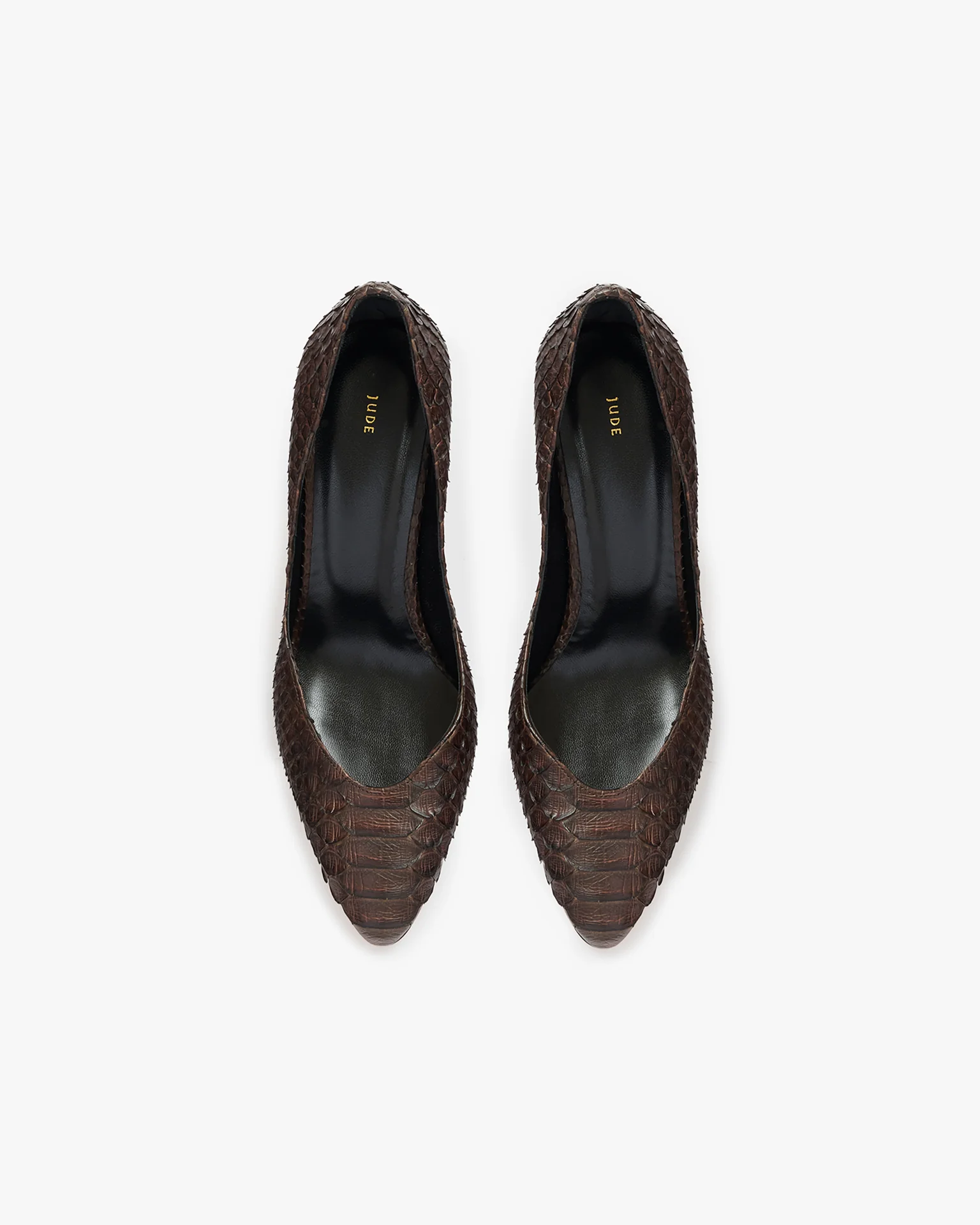 Haze Pump in Dark Brown Python Leather - Image 4