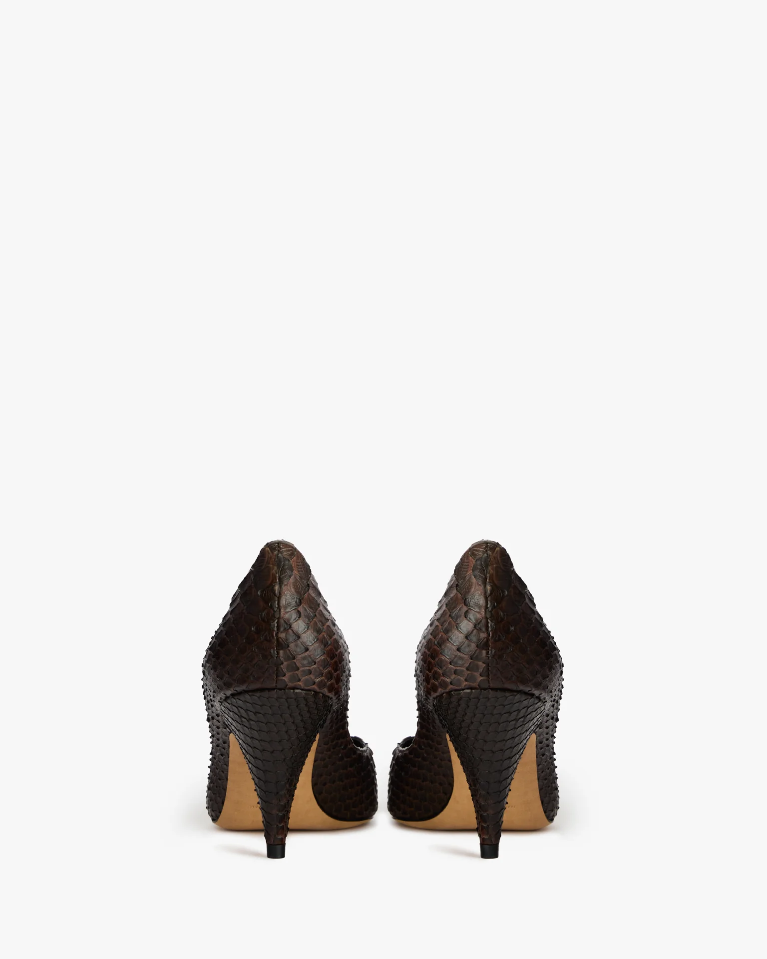 Haze Pump in Dark Brown Python Leather - Image 5