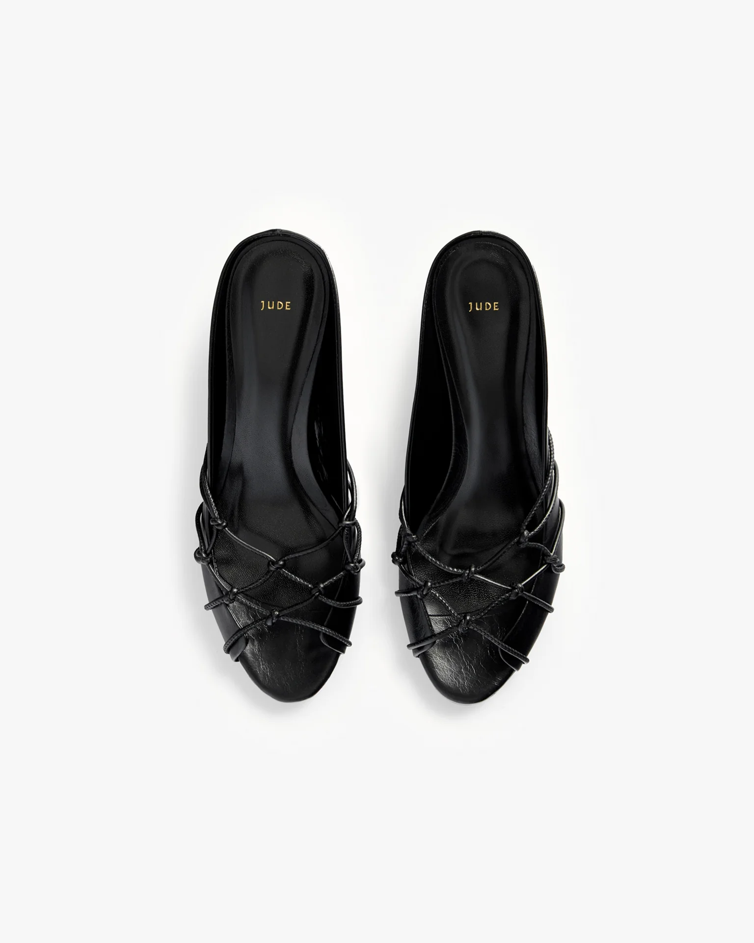 Knotty Sandal in Black Leather - Image 3
