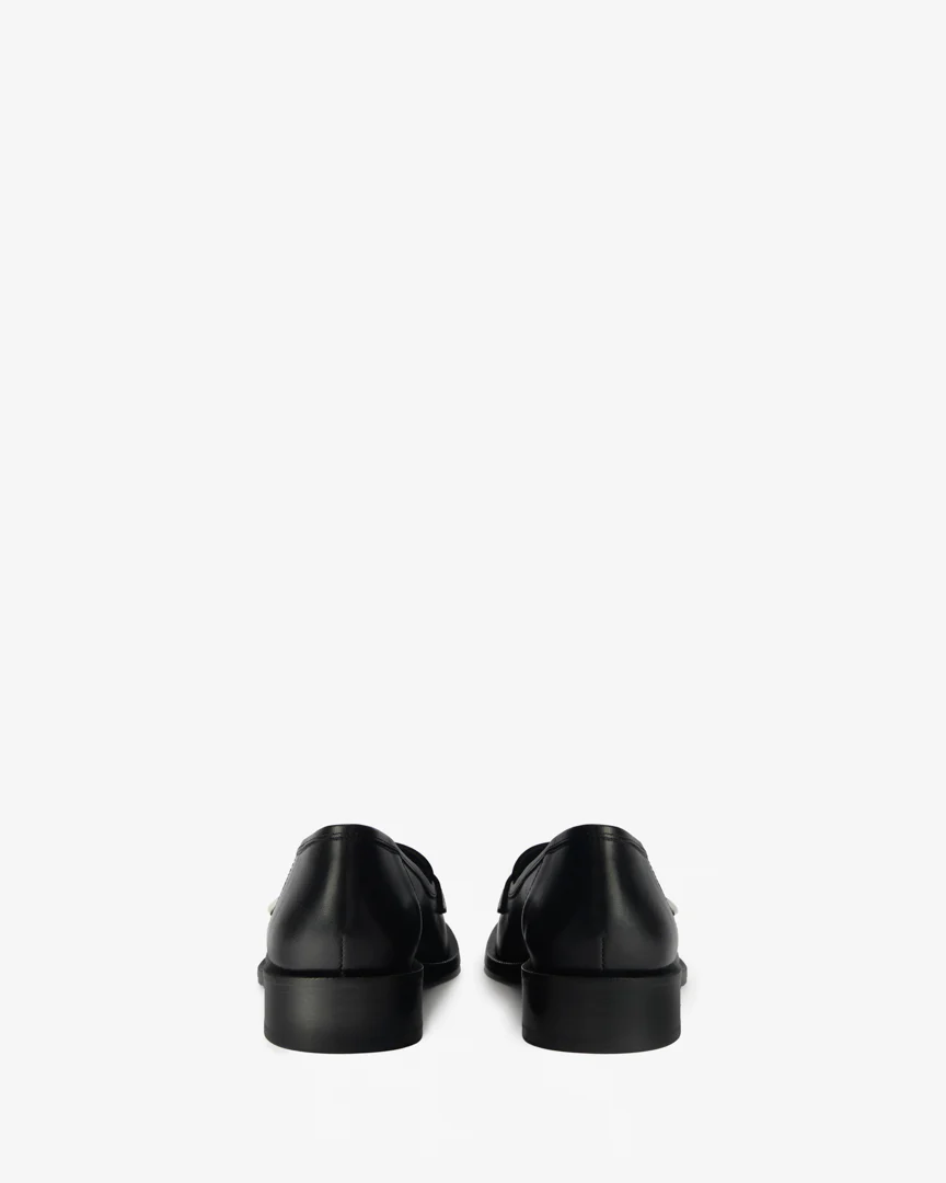 Logo Loafer in Black Leather - Image 4