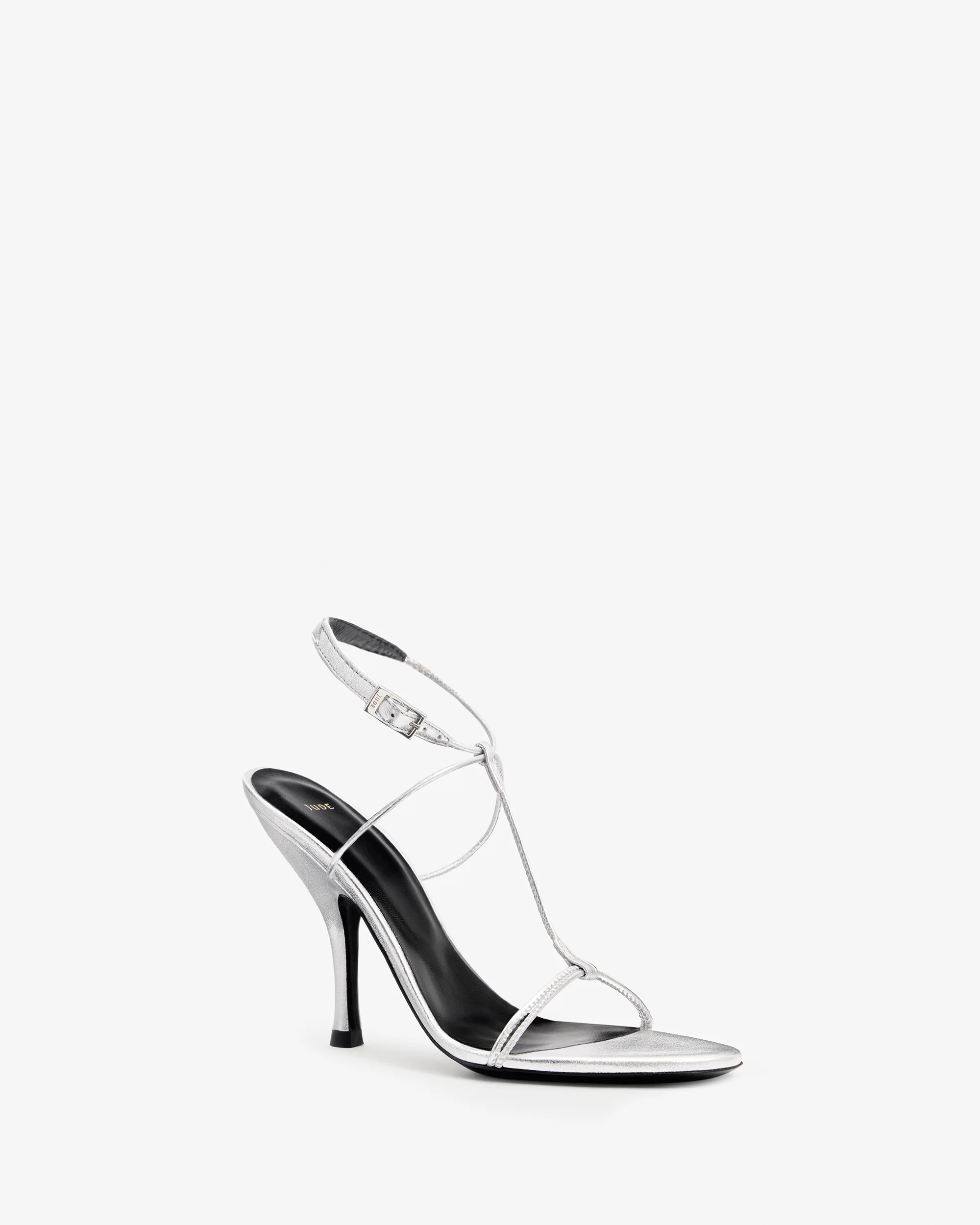 Mixer Sandal in Silver Metallic Leather - Image 3