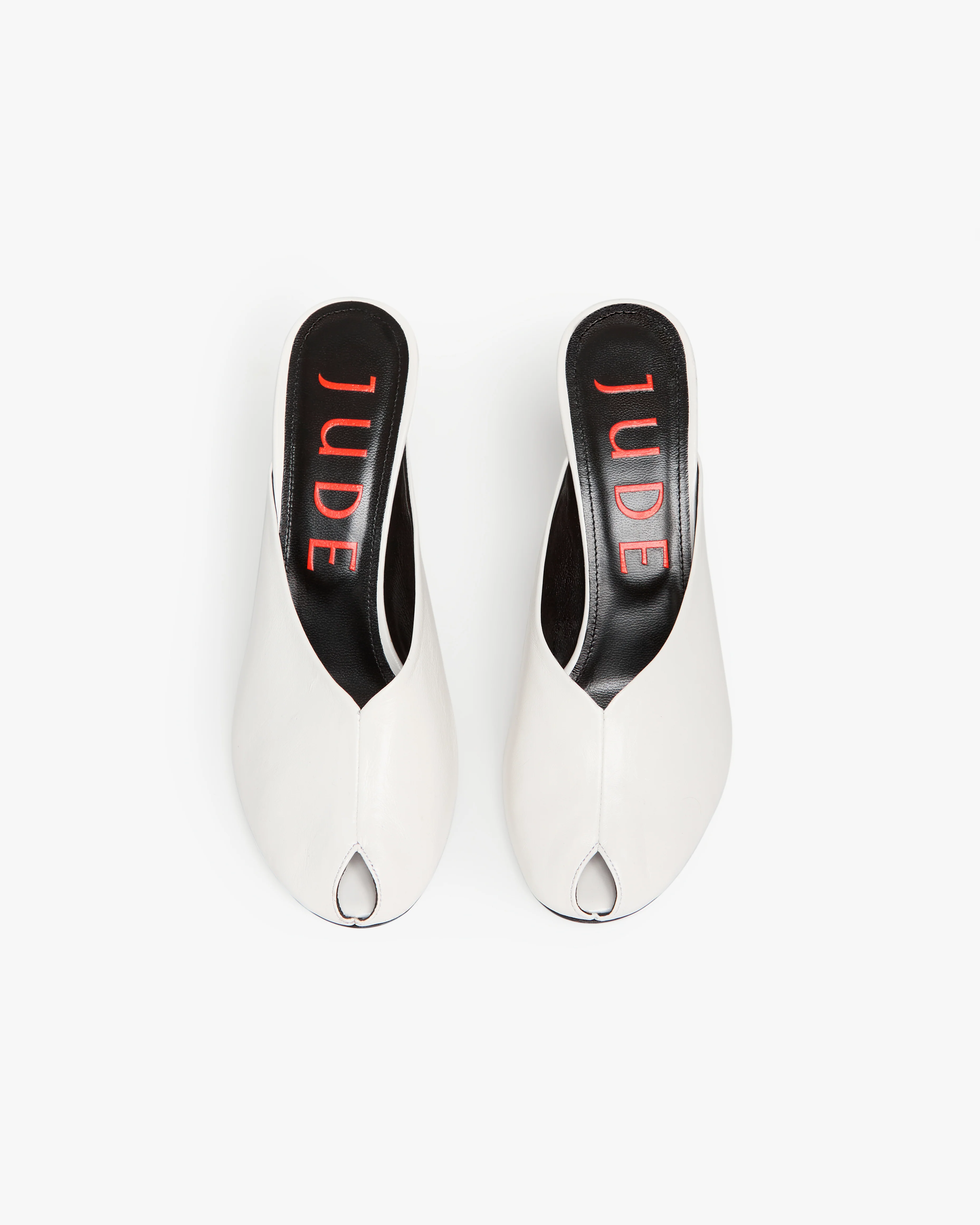 Paw Mule in White Leather - Image 4